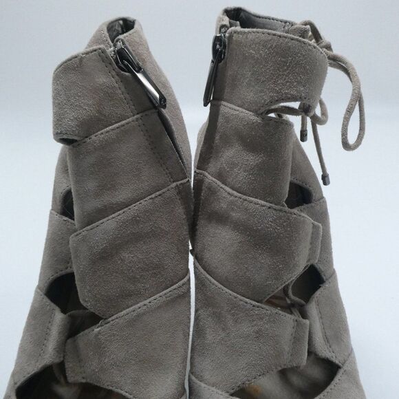 Sam Edelman Palma Suede Sandal Heel Booties LaceUp - Picture 4 of 10